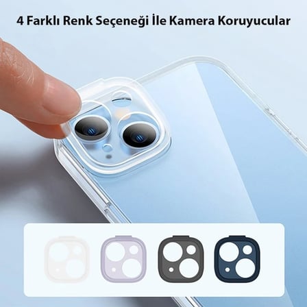 Nevamel Baseus Illusion Series iPhone 14 Plus 6.7 Silikon Kılıf + Tempered Ekran Koruyucu + 4x Kamera Koruyu-(5775)