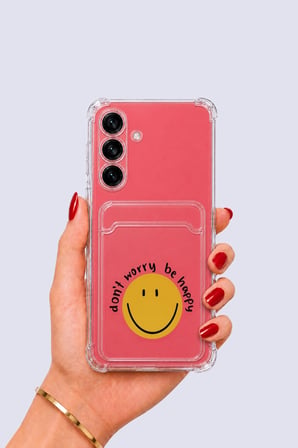 Nevamel® Samsung Galaxy S25 Kartlıklı Gülücük Desenli Kılıf