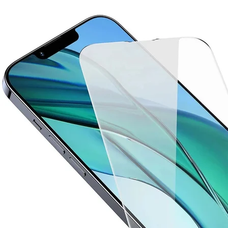 Nevamel Baseus Crystal Serisi iPhone 15 Plus Full Koruma Tempered Cam Ekran Koruyucu 2 Adet Set-(5775)