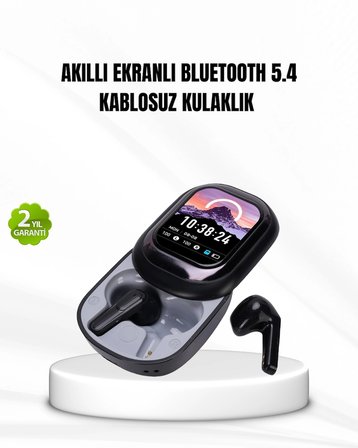 Nevamel® Bluetooth 5.4 Kulaklık – Gürültü Engelleme ve Akıllı Ekranlı Şarj Kutusu