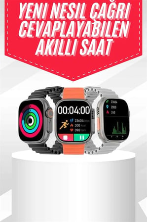 Nevamel Android ve İOS Uyumlu Uyku ve Sağlık Takibi Yapabilen 3 Kordonlu Akıllı Saat
