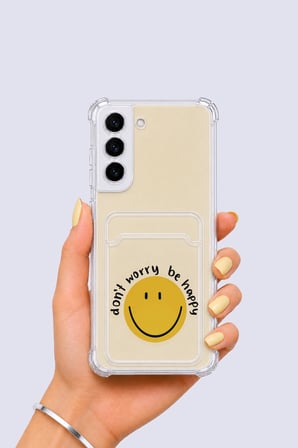 Nevamel® Samsung Galaxy S22 Kartlıklı Gülücük Desenli Kılıf