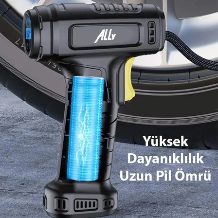 Nevamel ALLY 120W Kablosuz Basınç Göstergeli Mini Hava Pompası KompresörST-5007C-(5775)