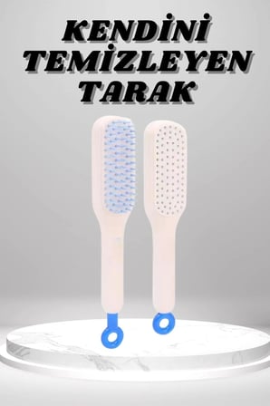 Nevamel® Silikon Yumuşak Sıkı Dişli Sihirli Geri Çekilebilir Tarak Kendini Temizleyen Saç Fırçası