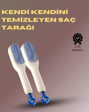 Nevamel® Kendini Temizleyen Masajlı Saç Tarağı – Anti-statik Ergonomik Tasarım