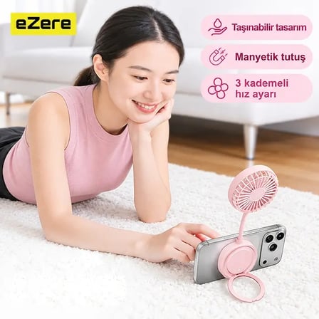 Nevamel® Ezere FlexCool MagSafe Manyetik Telefon Fanı – Taşınabilir Mini Vantilatör-(5775)