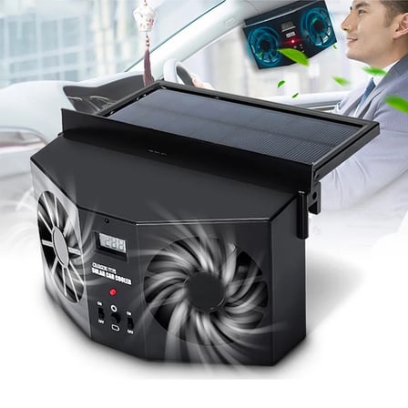 Nevamel Ally R-8032 Güneş Enerjili Çift Fanlı Solar Oto Araç Havalandırma-(5775)