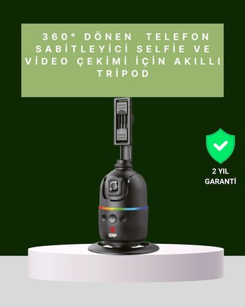 Nevamel® Yüz Takipli 360° Akıllı Gimbal Telefon ve Aksiyon Kamera Uyumlu