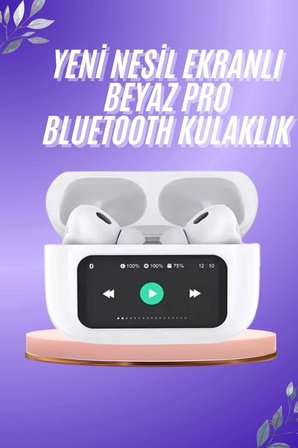 Nevamel Dokunmatik Ekranlı ANC/ENC Yeni Nesil Pro Bluetooth Kulaklık Dokunmatik Ekran