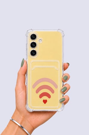 Nevamel® Samsung Galaxy S24 FE Kartlıklı Aşk Sinyali Desenli Kılıf