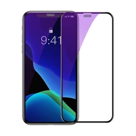 Nevamel Baseus İPhone XS-X 5.5 Ekran Koruyucu Full Anti Blue Light Tempered Cam Ekran Koruyucu 2 A-(5775)