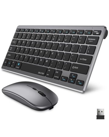 Nevamel® Bluetooth ve 2.4G Destekli Kablosuz Klavye Mouse Seti Şarj Edilebilir