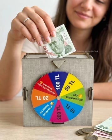 Nevamel® Şans Çarkı Temalı Para Biriktirme Kutusu