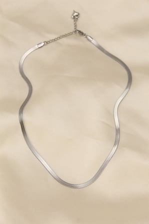 Nevamel® 316L Çelik Silver Renk 45 cm İtalyan Zincir Model Kadın Kolye 5886