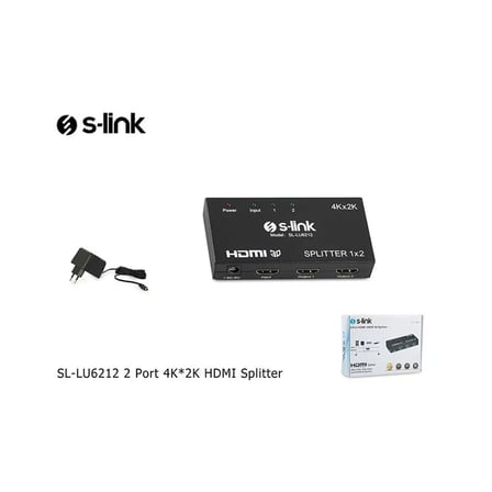 Nevamel® S-LINK SL-LU6212 HDMI Çoklayıcı 1Giriş 2Çıkış (1PC-2Monitör)(1923)