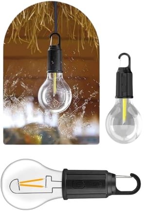 Nevamel® Taşınabilir Şarjlı Led Ampul Askılı Lamba Kamp Bahçe Lambası