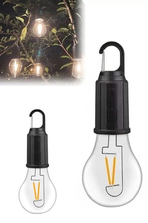 Nevamel® Taşınabilir Şarjlı Led Ampul Askılı Lamba Kamp Bahçe Lambası