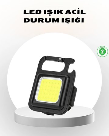 Nevamel Süper Parlak 800 Lümen LED Fener – USB Şarjlı 3 Işık Modlu Mini Taşınabilir ve Anahtarlık Tipi