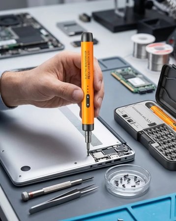 Nevamel® Kablosuz Alüminyum Gövdeli Elektrikli Tornavida 38 Uçlu Teknik Servis Seti