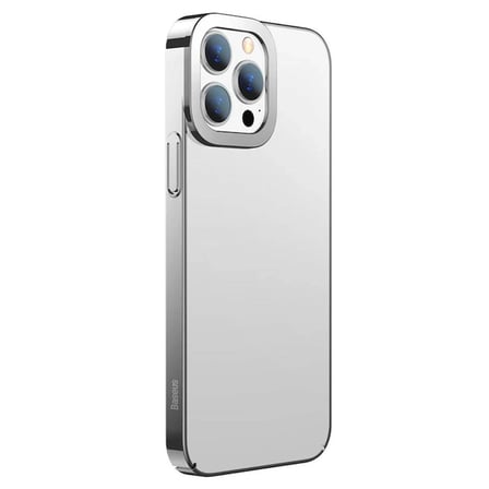 Nevamel Baseus Glitter iPhone 13 Pro Kılıf Renkli Kenar Şeffaf Kılıf-(5775)