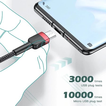 Nevamel KUULAA Mikro Usb 3A Hızlı Şarj 0.50CM kısa Android Usb Şarj Kablosu-(5775)