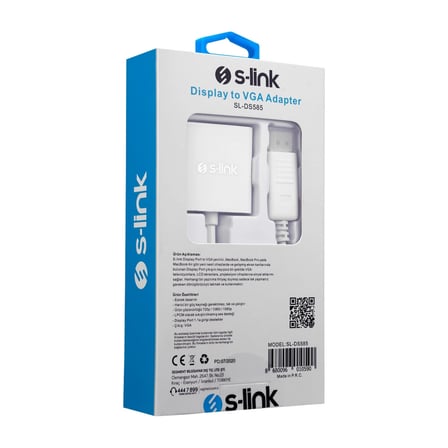 Nevamel® S-LINK SL-DS585 Display Port (DP) To VGA Çevirici Adaptör (10cm)(1923)