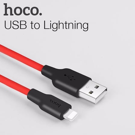 Nevamel HOCO X21 USB to iPhone Lightning 2A Silikon Hızlı Şarj ve Data Kablosu-(5775)