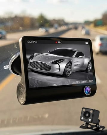 Nevamel® Araç DVR Kamera Çift Lensli 4 İnç Ekranlı G Sensörlü