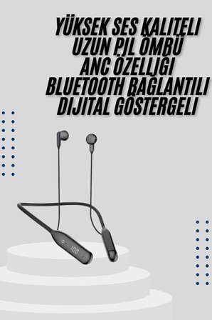 Nevamel Kablolu Kulak İçi Bluetooth Kulaklık 100 Saat ANC Özellikli Boyun Bantlı