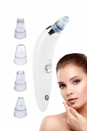 Nevamel® Yeni Nesil Vakumlu Pilli Siyah Nokta ve Yüz Temizleme Cihazı 4 Başlıklı