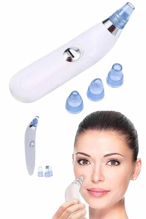 Nevamel® Yeni Nesil Vakumlu Pilli Siyah Nokta ve Yüz Temizleme Cihazı 4 Başlıklı
