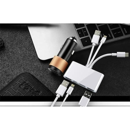 Nevamel ALLY 3 İN1  İPhone+Usb C+ Usb A Kamera Okuyucu Kart Okuyucu-(5775)