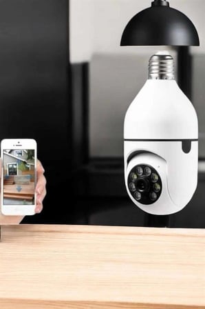 Nevamel® Güvenlik Kamerası Wifi Kamera Duylu Ev Kamerası Wifi Bağlantılı Dönebilen