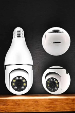 Nevamel® Güvenlik Kamerası Wifi Kamera Duylu Ev Kamerası Wifi Bağlantılı Dönebilen