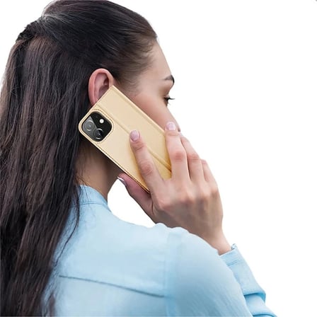Nevamel DUX DUCİS İPhone 12 Mini Kılıf Kapaklı Flip Cover Kılıf Skin Pro Series Kılıf-(5775)