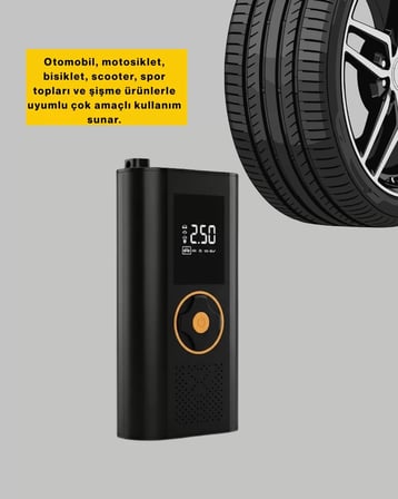 Nevamel® Dijital Göstergeli Taşınabilir Hava Kompresörü Güçlü Şişirme Performansı Yeni Nesil