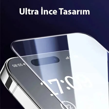 Nevamel Baseus Schott iPhone 15 Pro Max HD Tempered Full Koruma Cam Ekran Koruyucu-(5775)