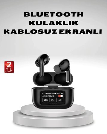 Nevamel Aktif Gürültü Engelleme (ANC) Kablosuz Bluetooth Kulaklık – Dijital Ekranlı Dokunmatik ve Uzun Pil Ömürlü