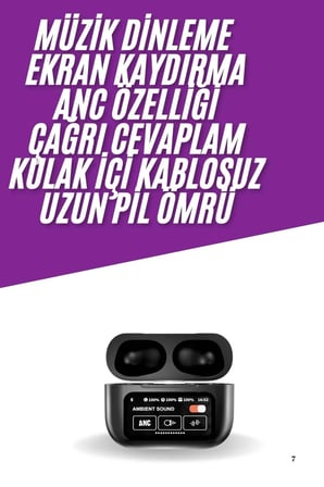 Nevamel® 2025 Model Bluetooth Kulaklık Dokunmatik Ekran Yüksek Ses Kalitesi Yeni Nesil