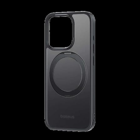 Nevamel Baseus iPhone 15 Pro SkyRing Serisi Standlı Magsafe Manyetik Kılıf + Tempered Ekran Koruyucu Set-(5775)