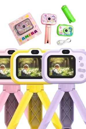 Nevamel® Çocuk Için Eğitici Video Kamera Ayaklı Mini Fotoğraf Makinesi