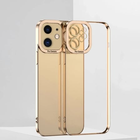Nevamel ALLY Fashion Series iPhone 12 6.1inç Kılıf Renkli Kenar Lazer Çerçeveli Silikon Kılıf-(5775)