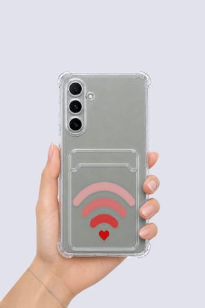 Nevamel® Samsung Galaxy A54 Kartlıklı Aşk Sinyali Desenli Kılıf