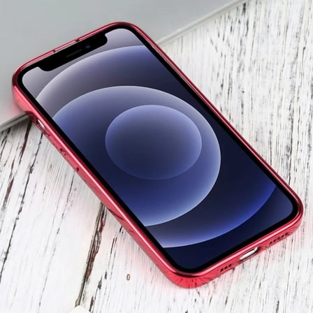 Nevamel iPhone 13 6.1inç Lazer Kaplama Renkli Kenar Şeffaf Kılıf-(5775)