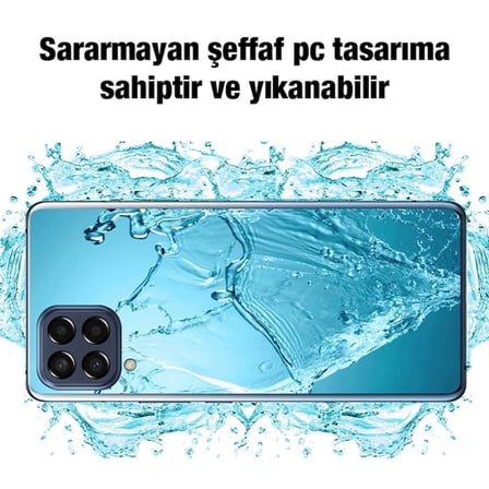 Nevamel Ally SM Galaxy M53 Kılıf Kamera Korumalı Ultra İnce Şeffaf Silikon Kılıf-(5775)