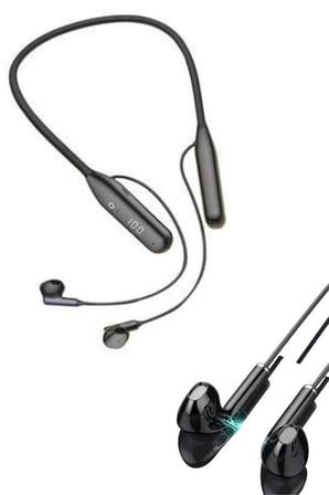 Nevamel Boyun Bantlı Kablolu Yüksek Ses Kaliteli Bluetooth Kulaklık Uzun Pil Ömrü