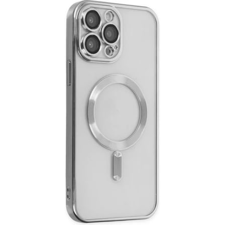 Nevamel ALLY iPhone 13 Pro 6.1inç Renkli Kenar Lazer Çerçeveli Magsafe Uyumlu Silikon Kılıf-(5775)
