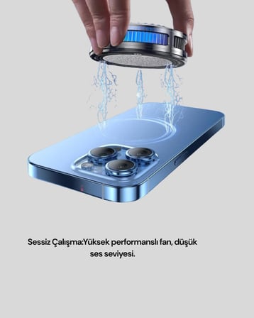 Nevamel® RGB Işıklı Telefon Soğutucu Fan Gaming Cooler Süper Hızlı Soğutma