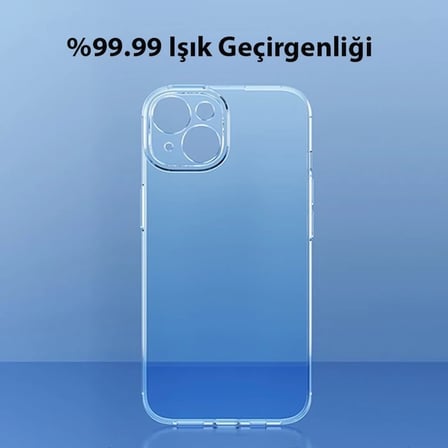 Nevamel Baseus Simple Case iPhone 14 Plus 6.7 Kamera Korumalı İnce Silikon Şeffaf Kılıf-(5775)