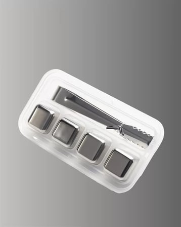 Nevamel® Hızlı Soğutma Özellikli Paslanmaz Metal Buz Küpü Takımı Yeni Nesil